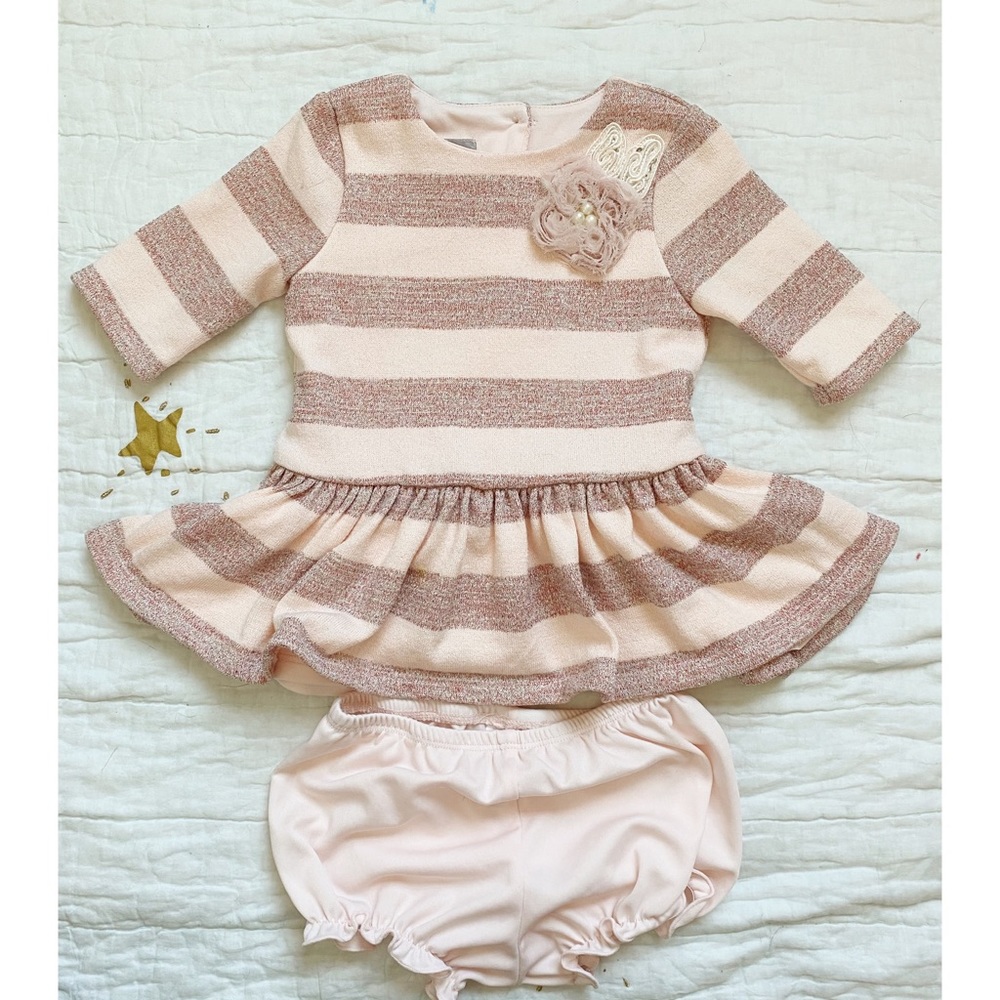 Pippa & Julie || Pink Striped Dress